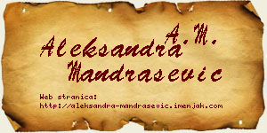 Aleksandra Mandrašević vizit kartica